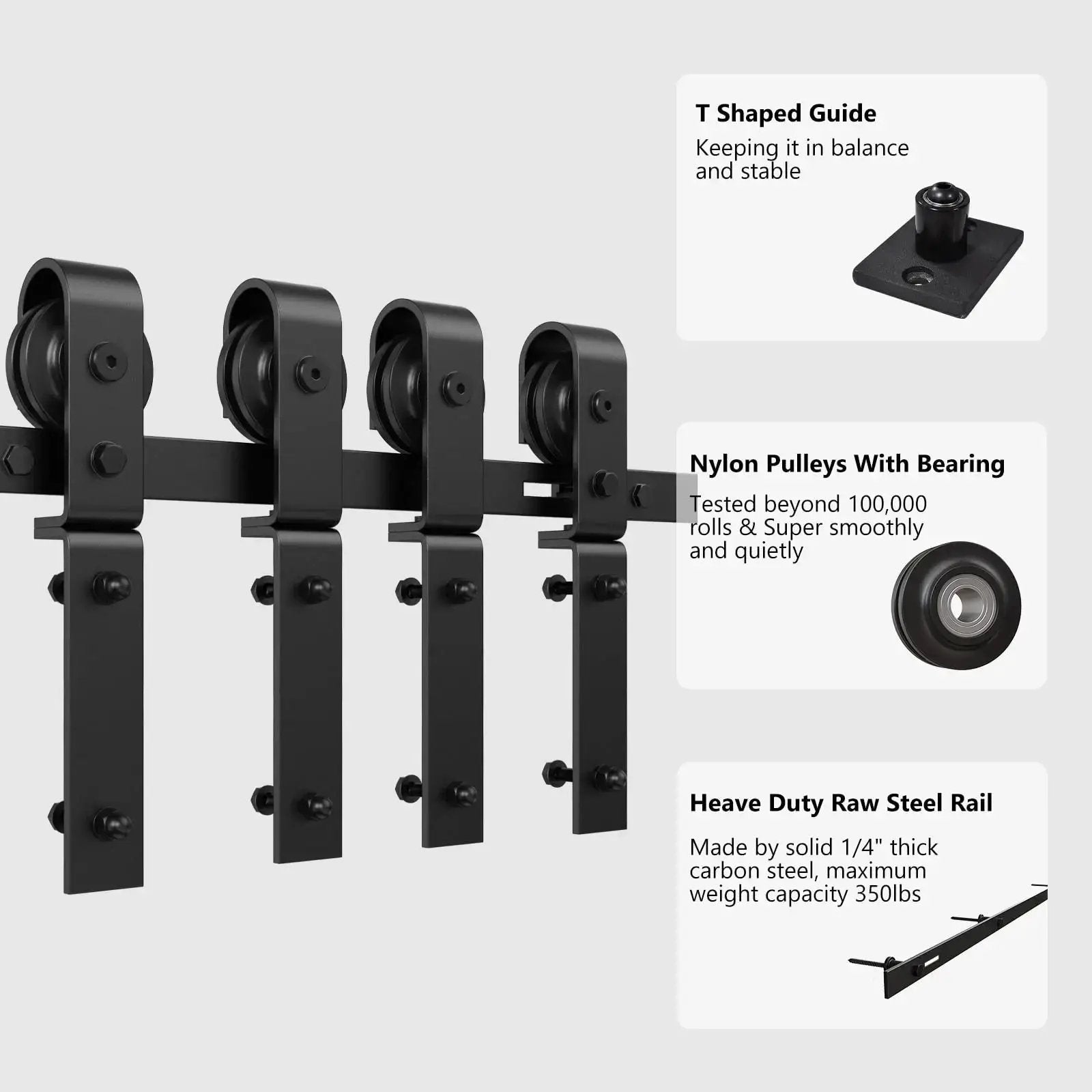 Bi-Folding Sliding Barn Door Hardware Track Kit (No Door) from PriceLows™