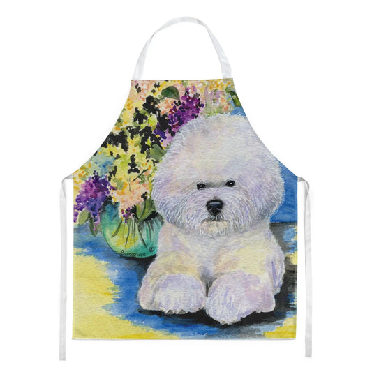 Kitchen Apron | Bib Style Unisex | 27"W x 30"H | Bichon Frise (Style 2)