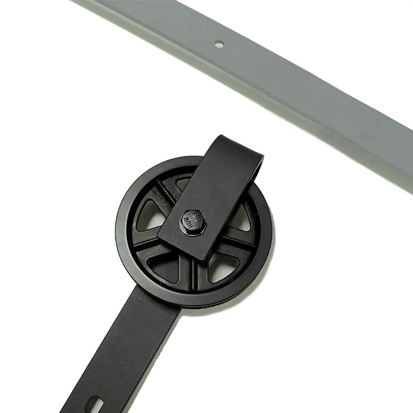 Big Spoke Wheel Roller Sliding Barn Door Hardware Kit (No Door) from PriceLows™