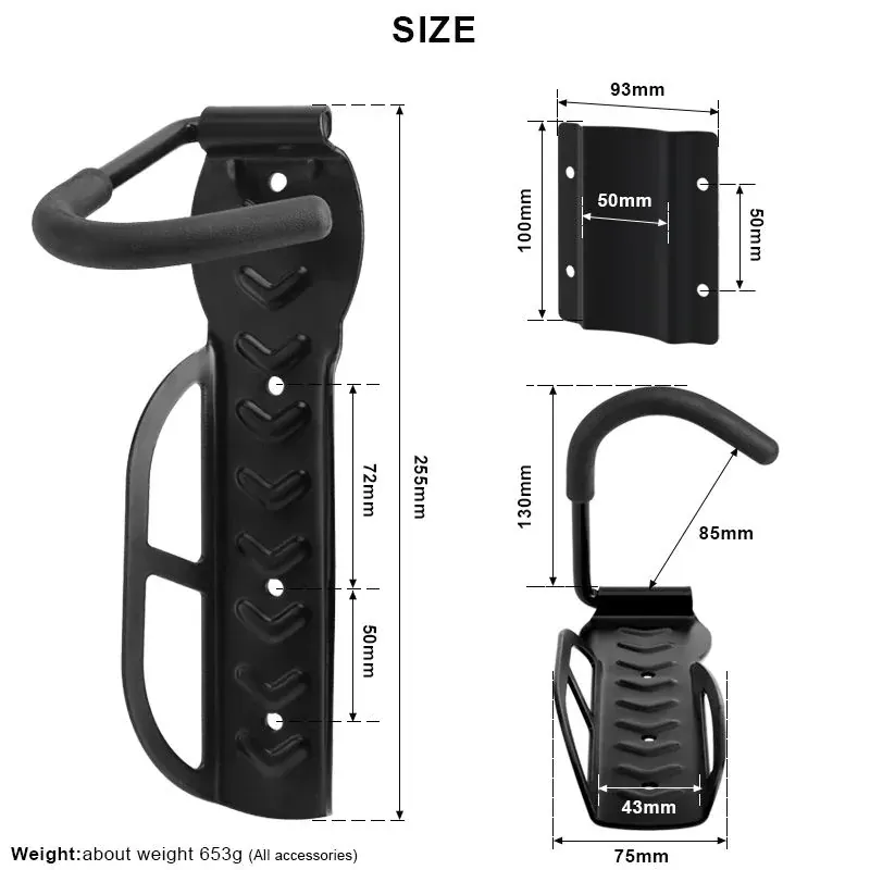 Bike Tire Rack Road Cycling Steel Support Storage Hanger Hook Mounted Trestle Bicycle Stand Wall Mount Holder For MTB Mountain from PriceLows™