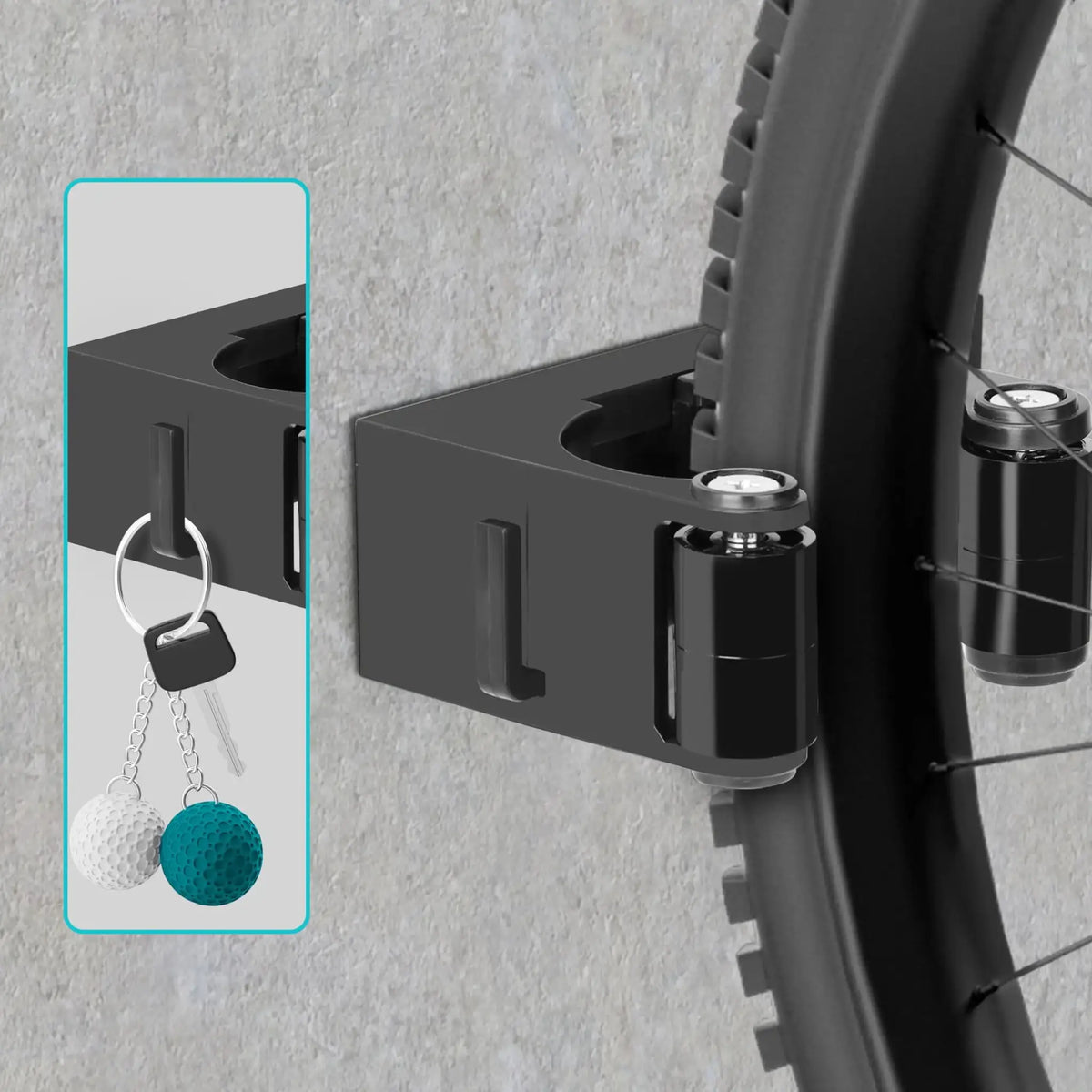 Bicycle Buckle Hooks MTB Road Bike Wall Holder Rack Mount Storage Support Bracket Fits 1.0-2.8 inches Tube Bicycle Parking Rack from PriceLows™