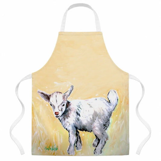 Kitchen Apron | Bib Style Unisex | 27"W x 30"H | Bill the Kid Goat