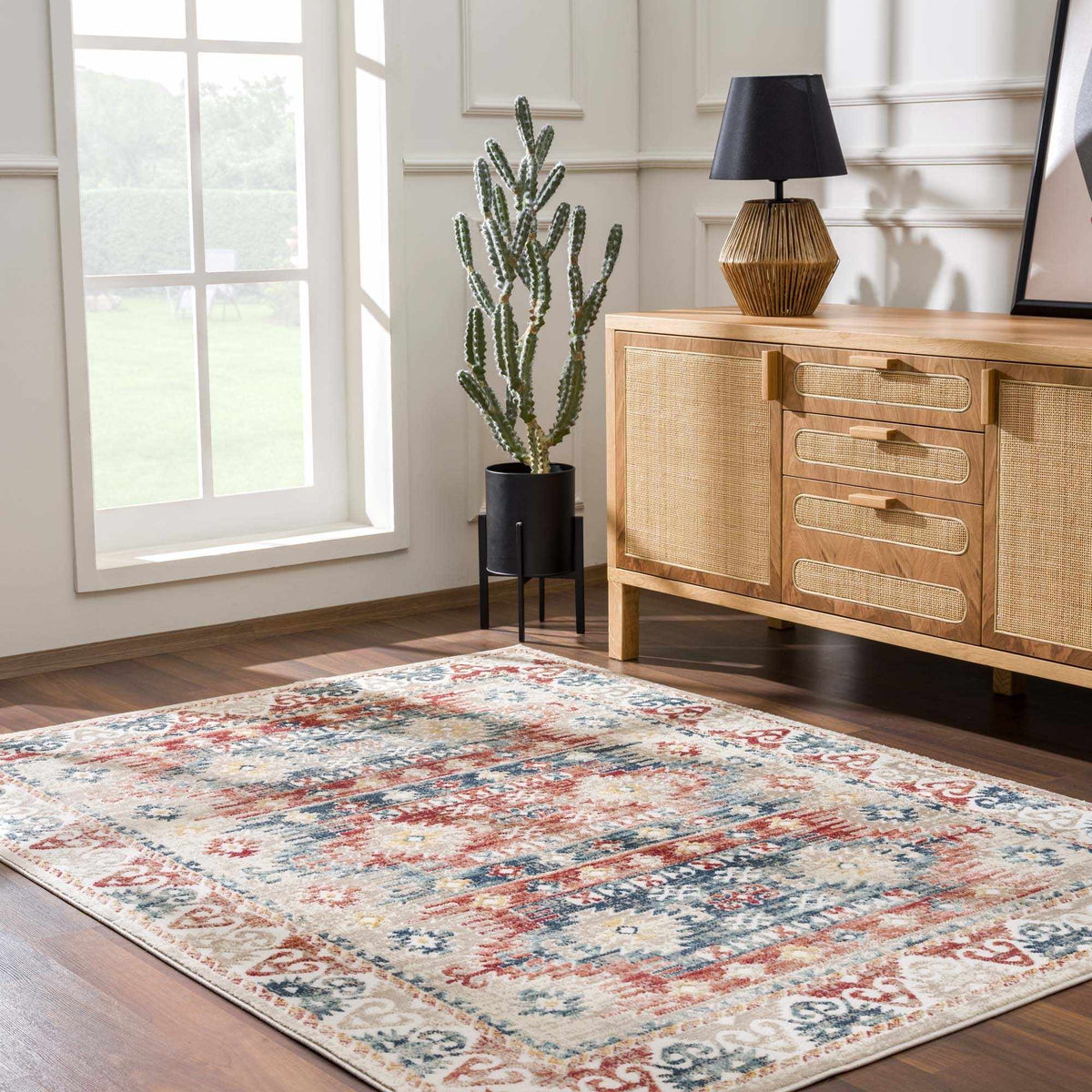 Bindi Blue & Rose Area Rug from PriceLows™