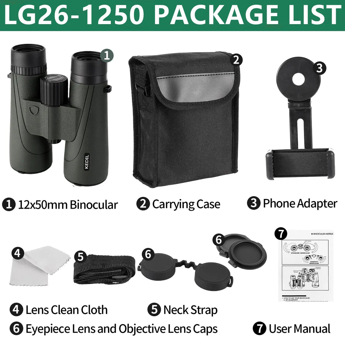 Binoculars | ED 12x50 | PriceLows™
