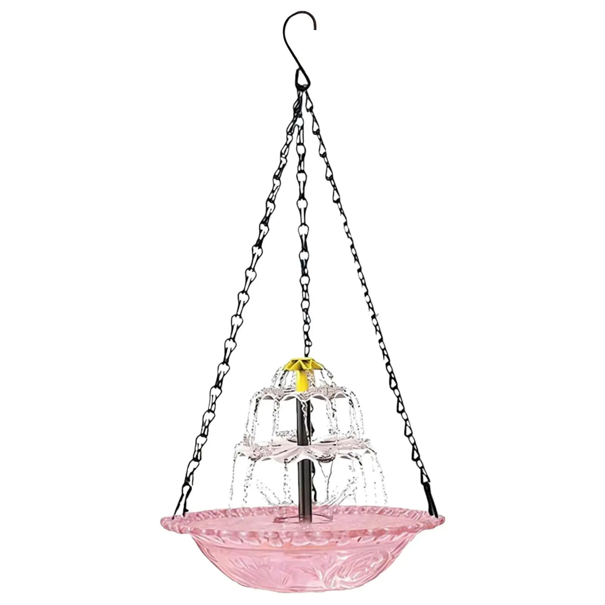 Solar Cascade Hanging Bird Bath Fountain Wildlife Feeder Outdoor Hanging Bird Bath with Solar Fountain for Garden Backyard Patio from PriceLows™