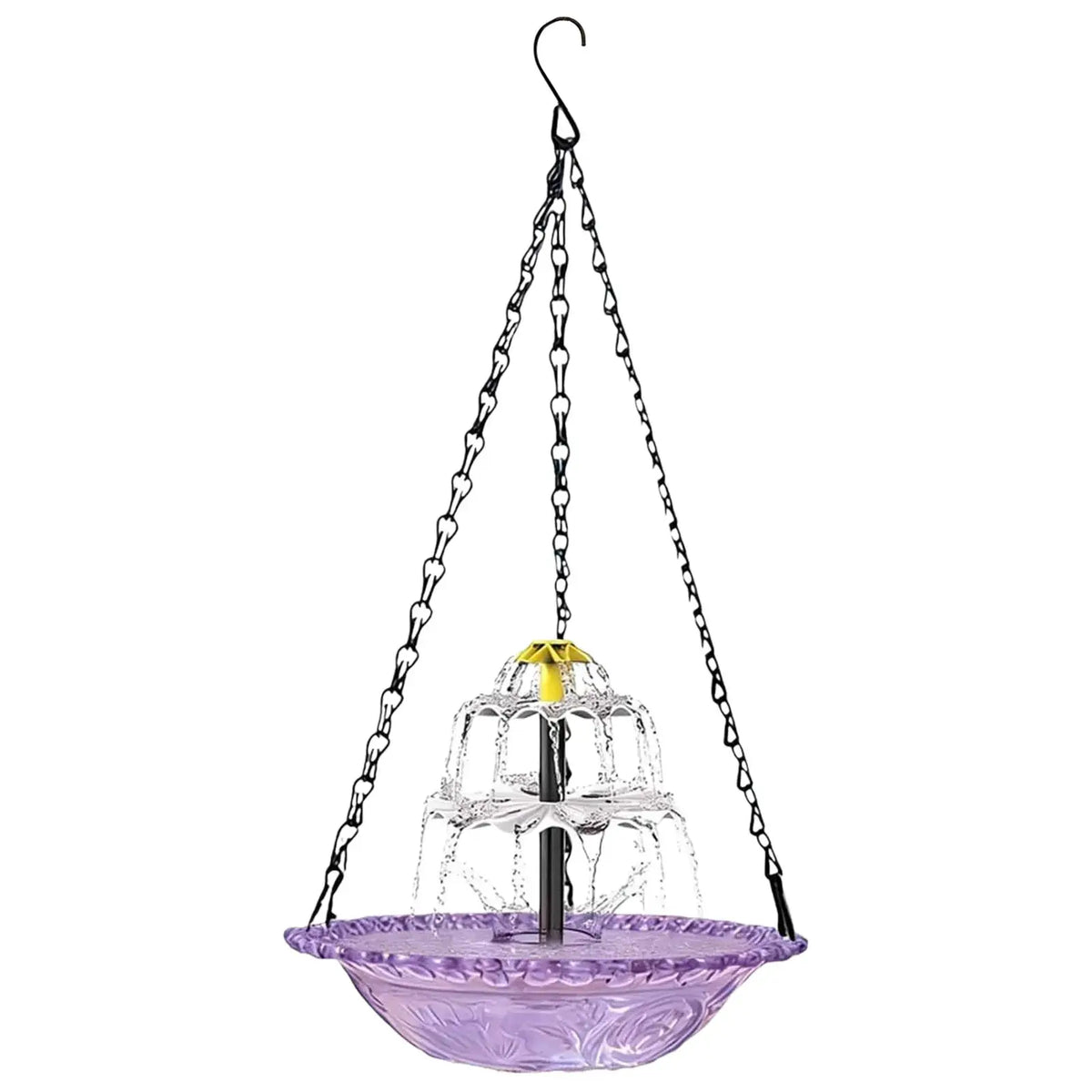 Solar Cascade Hanging Bird Bath Fountain Wildlife Feeder Outdoor Hanging Bird Bath with Solar Fountain for Garden Backyard Patio from PriceLows™