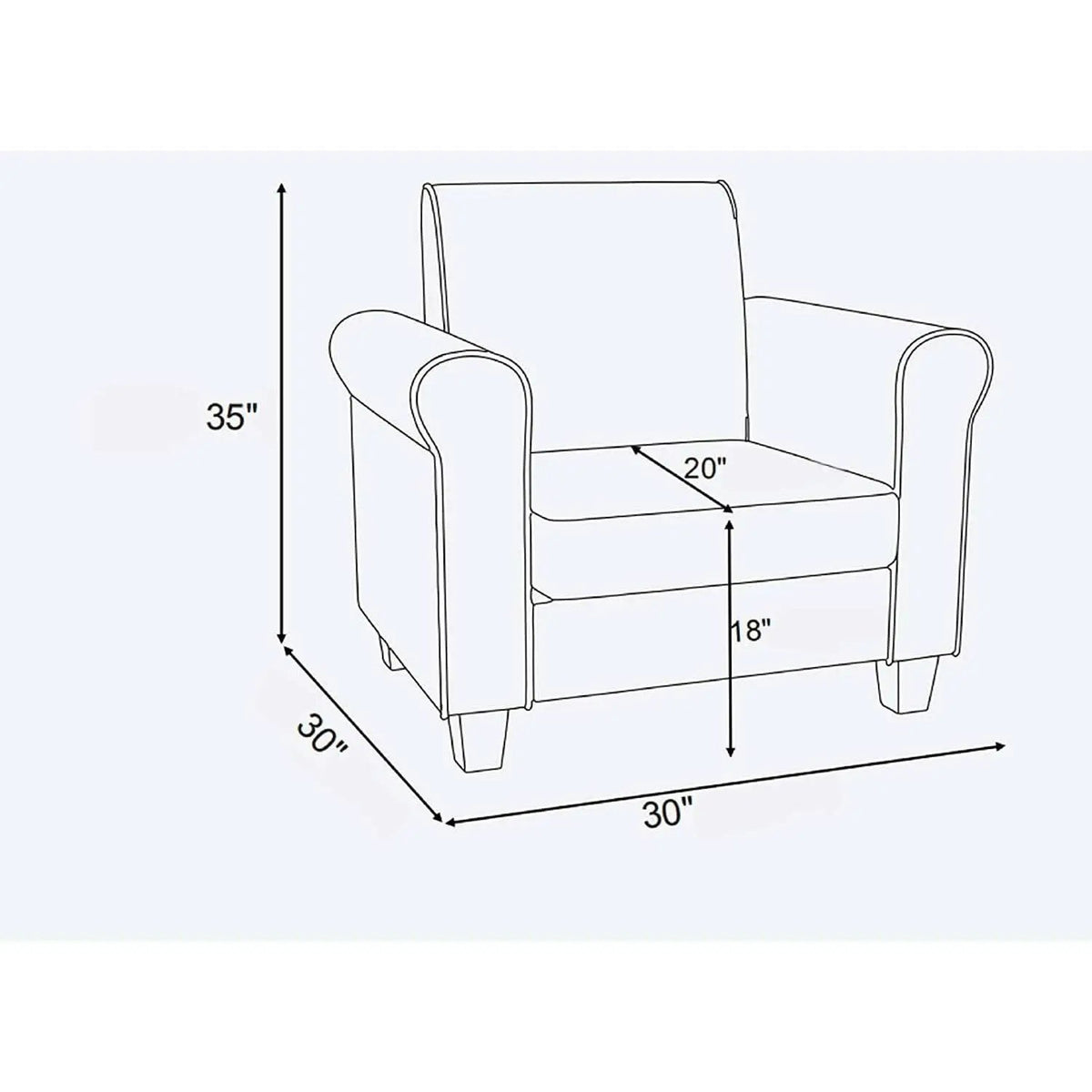 Black Accent Chair Modern Design For Living Room Furniture from PriceLows™