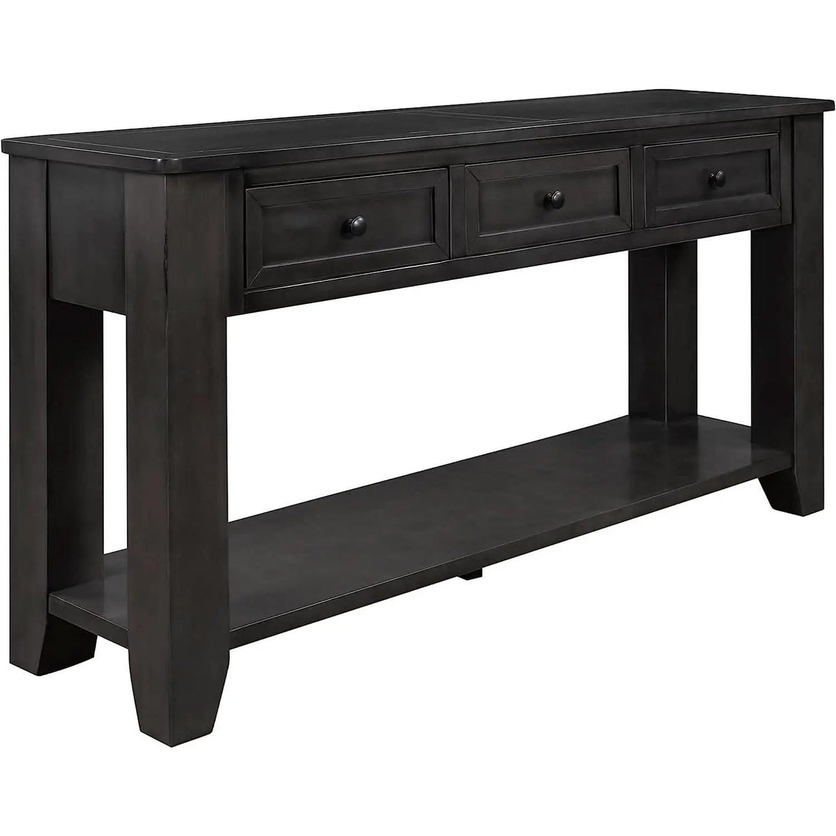 Black Console Table 55In Wide With 3 Drawers And Shelf from PriceLows™