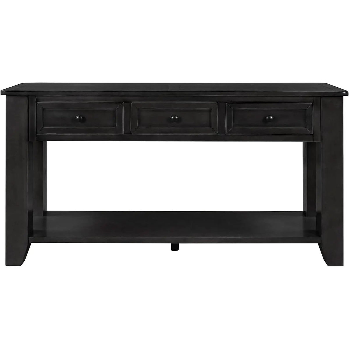 Black Console Table 55In Wide With 3 Drawers And Shelf from PriceLows™