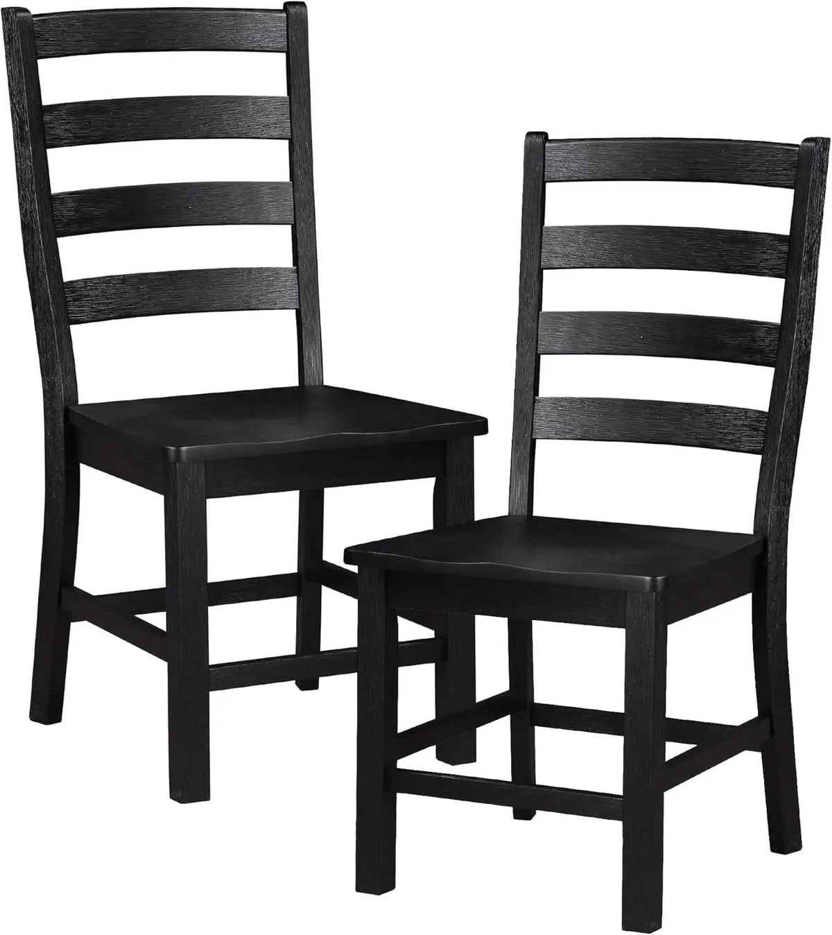 Black Dining Chairs Set Of 2 With Solid Wood Legs And Footrest from PriceLows™