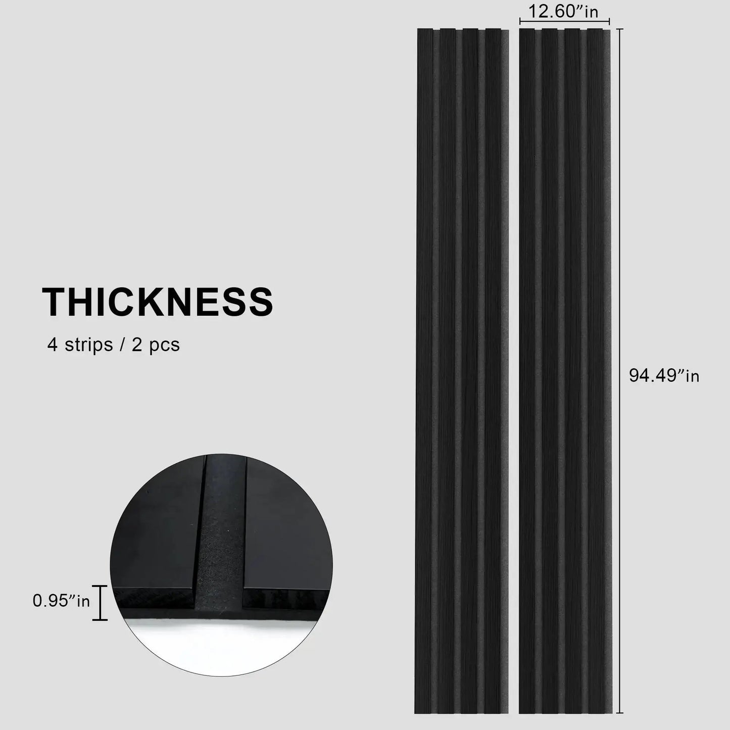 Solid Wood Acoustic Slat Wall Panels (Broad Strip) from PriceLows™