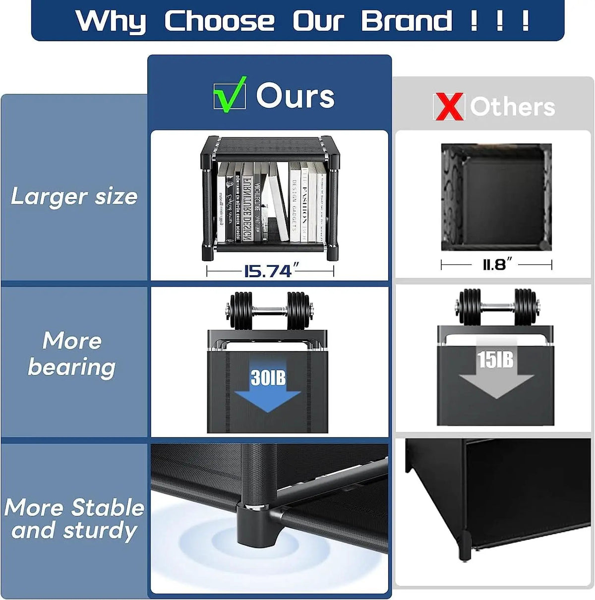 Black Twelve Cube Metal Bookcase System For Home Office from PriceLows™