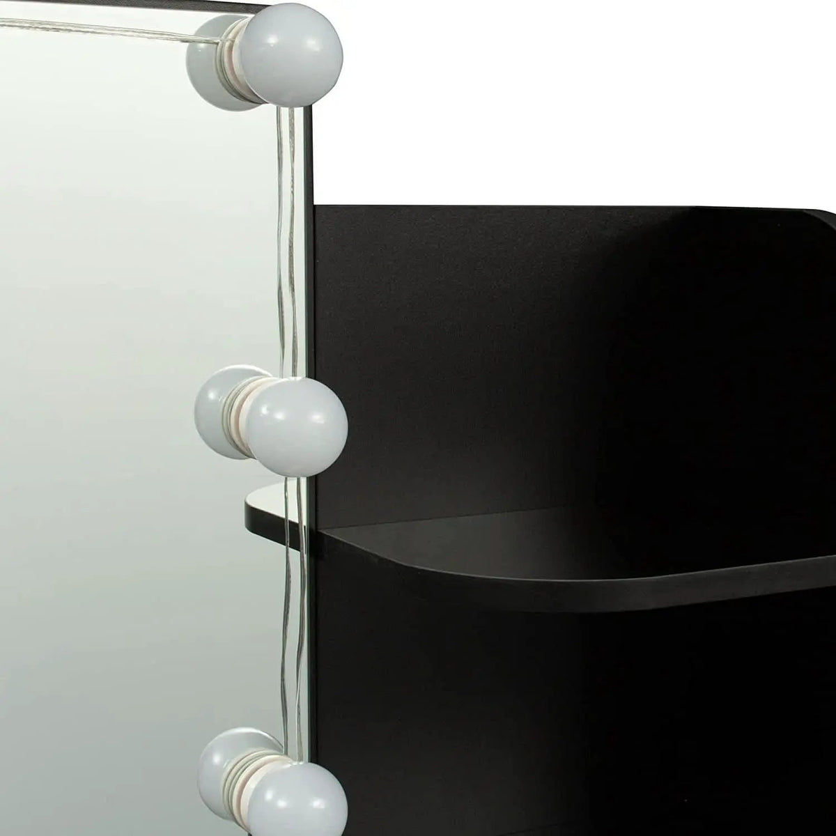 Black Vanity Set With 10 Lights For Bedroom Storage from PriceLows™