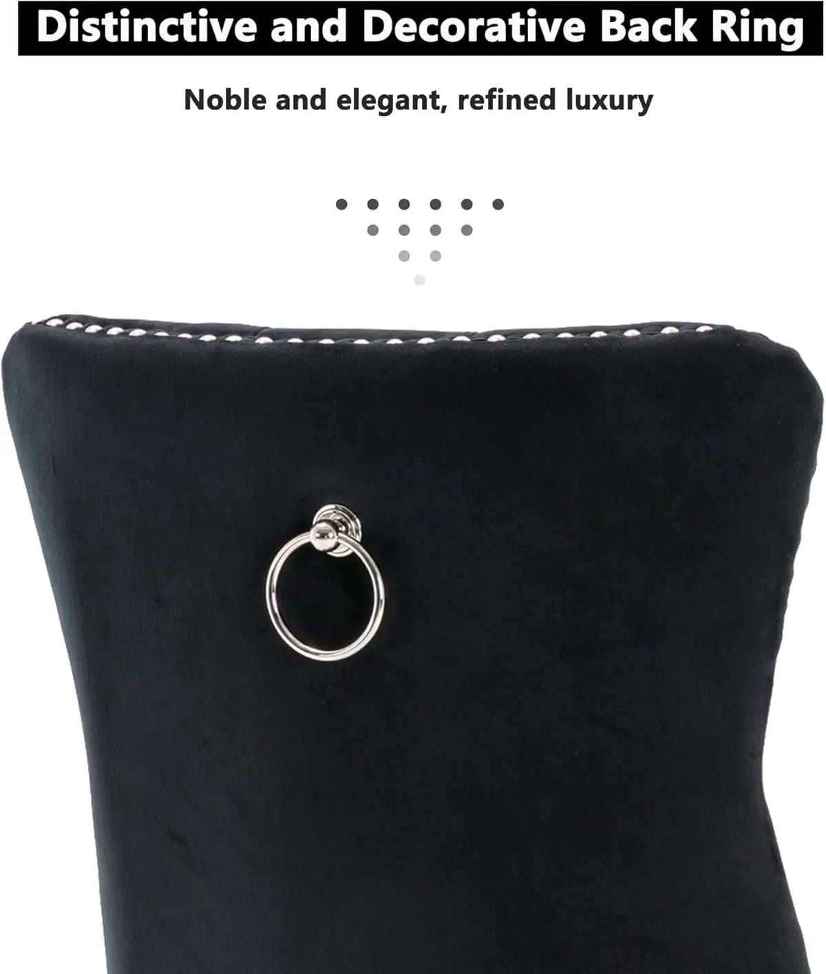 Black Velvet Tufted Dining Chairs With Nailhead Trim from PriceLows™
