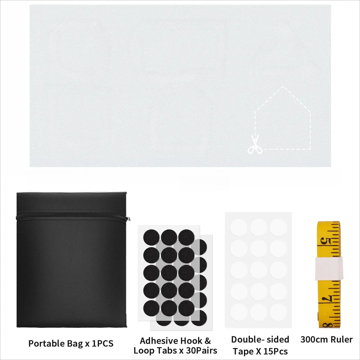 Blackout Blinds Stick On Temporary 1/1.5/2/3/4M No Drilling Black Out Blinds for Windows Portable Blackout Curtains for Bedroom from PriceLows™
