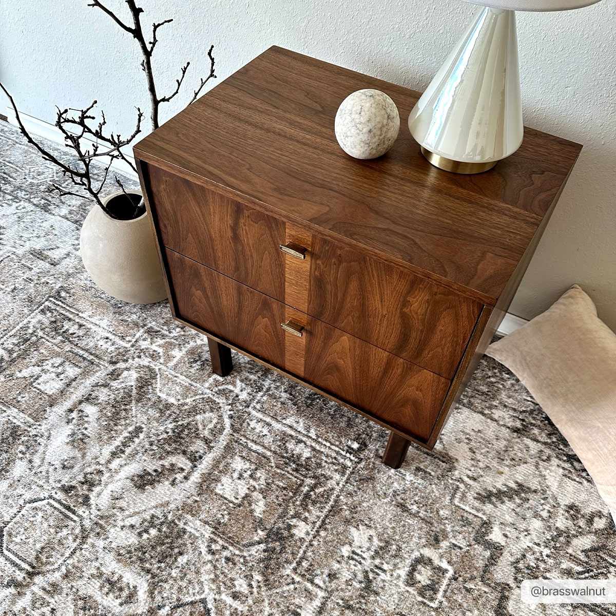 Blue Brown Hera Washable area rug from PriceLows™