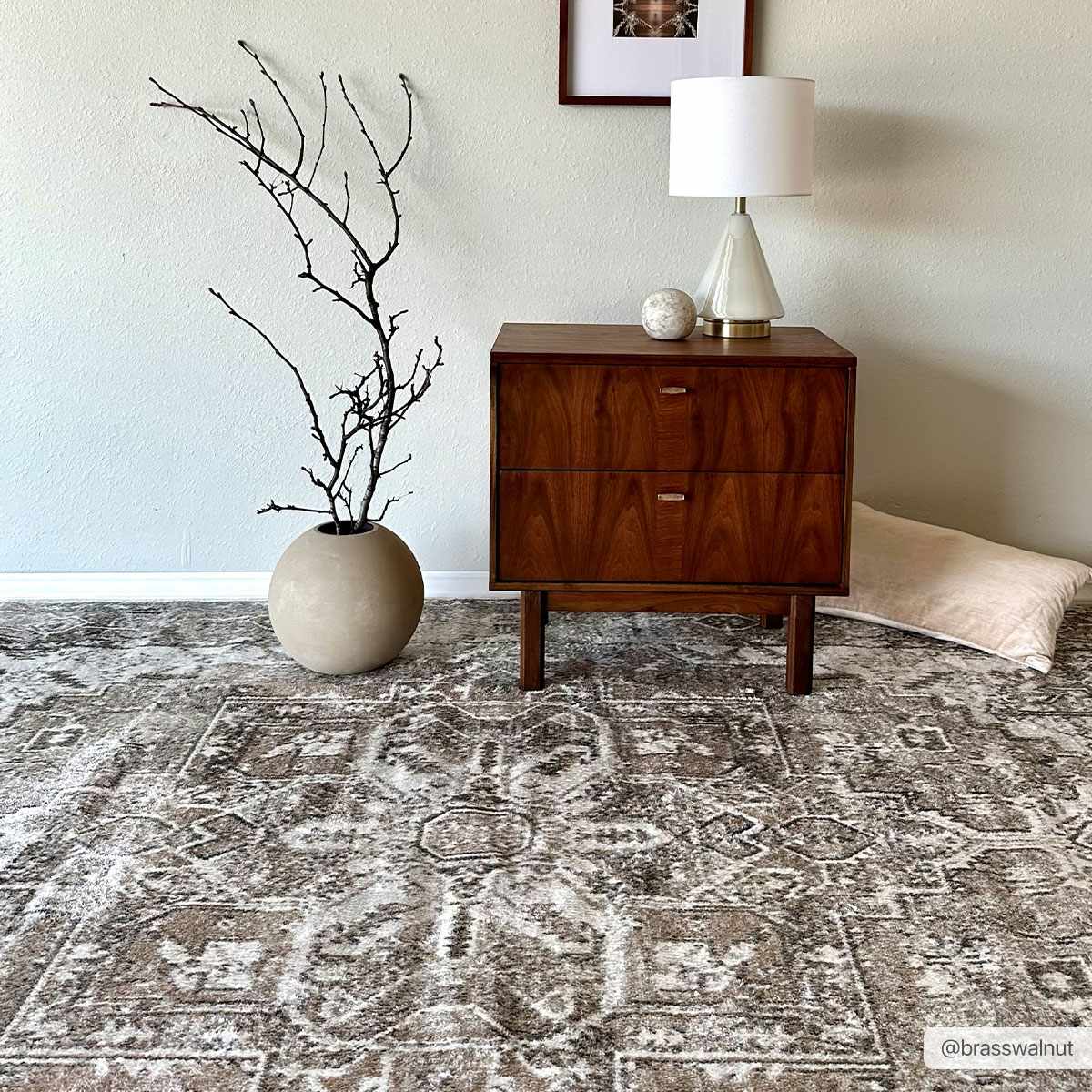 Blue Brown Hera Washable area rug from PriceLows™
