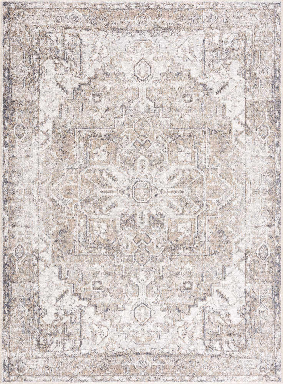 Blue Brown Hera Washable area rug from PriceLows™