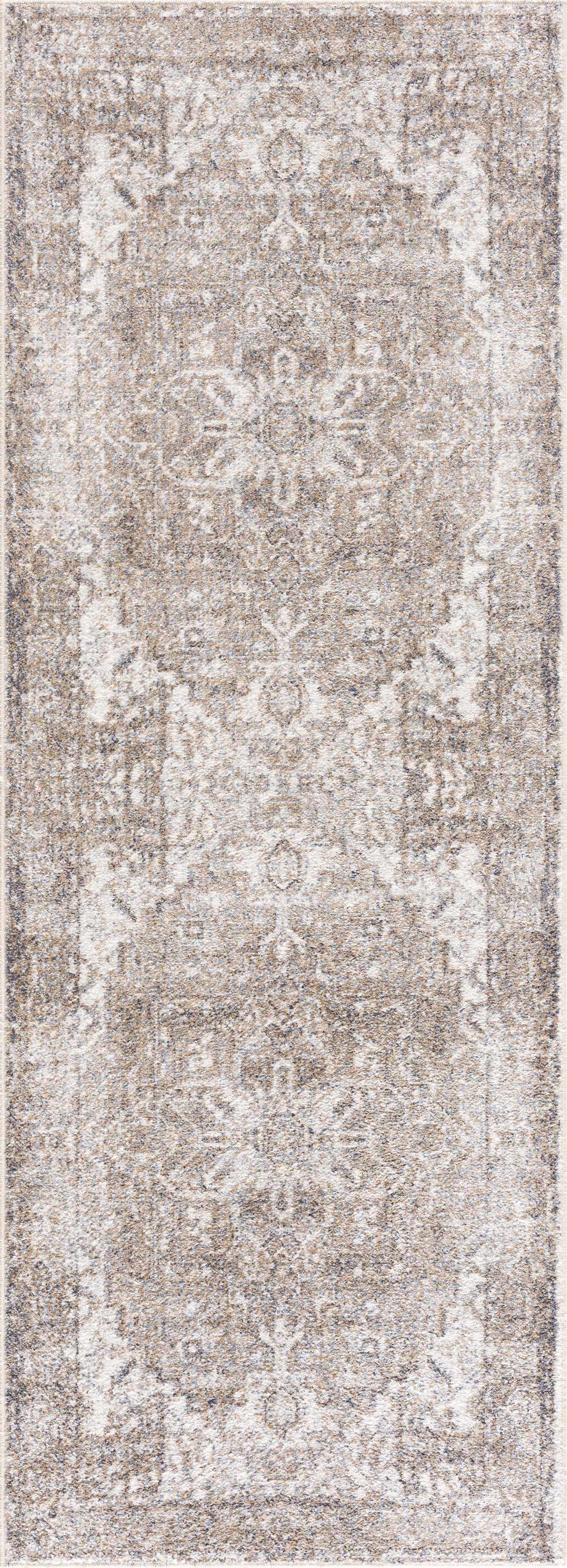 Blue Brown Hera Washable area rug from PriceLows™