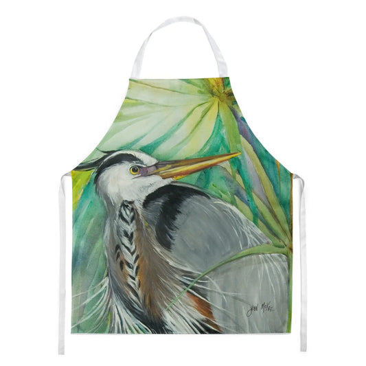 Kitchen Apron | Bib Style Unisex | 27"W x 30"H | Blue Heron (Style 2)