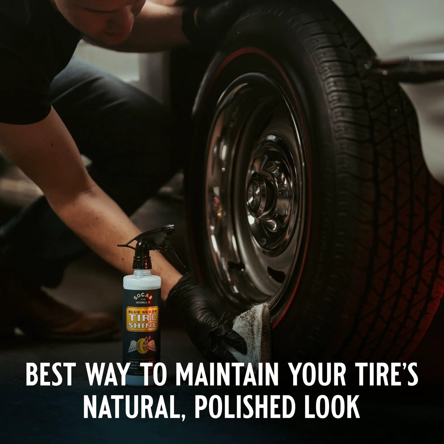 Blue Suede Tire Shine with Protect Shield Formula™ from PriceLows™
