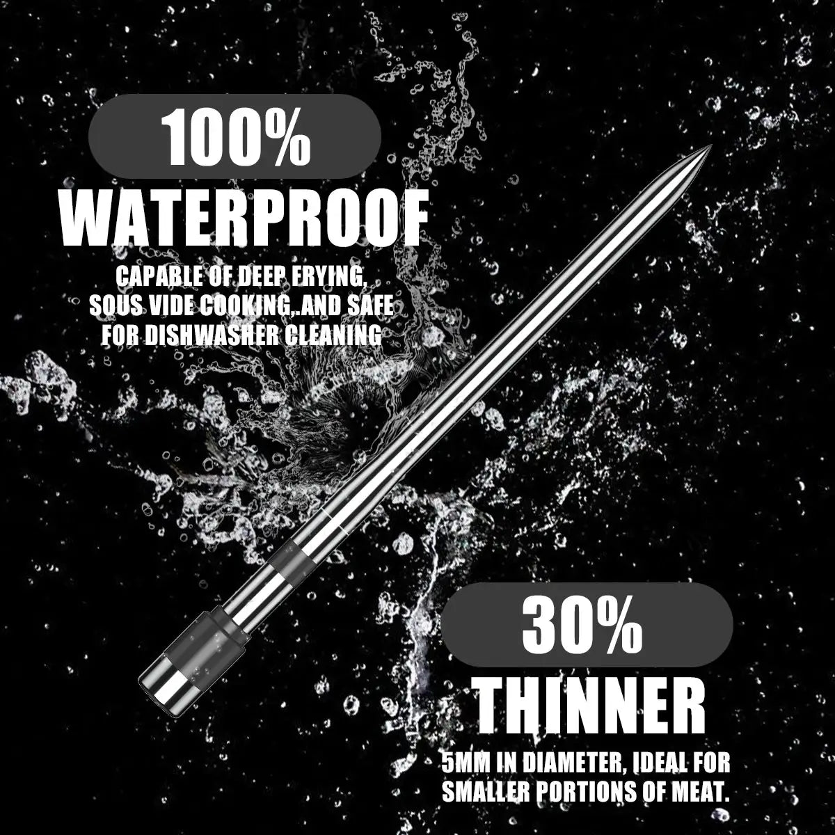 Smart Bluetooth BBQ Thermometer Wireless Meat Probe Kitchen Cooking Thermometer for Grill Oven Food Temperature Monitoring Alarm from PriceLows™
