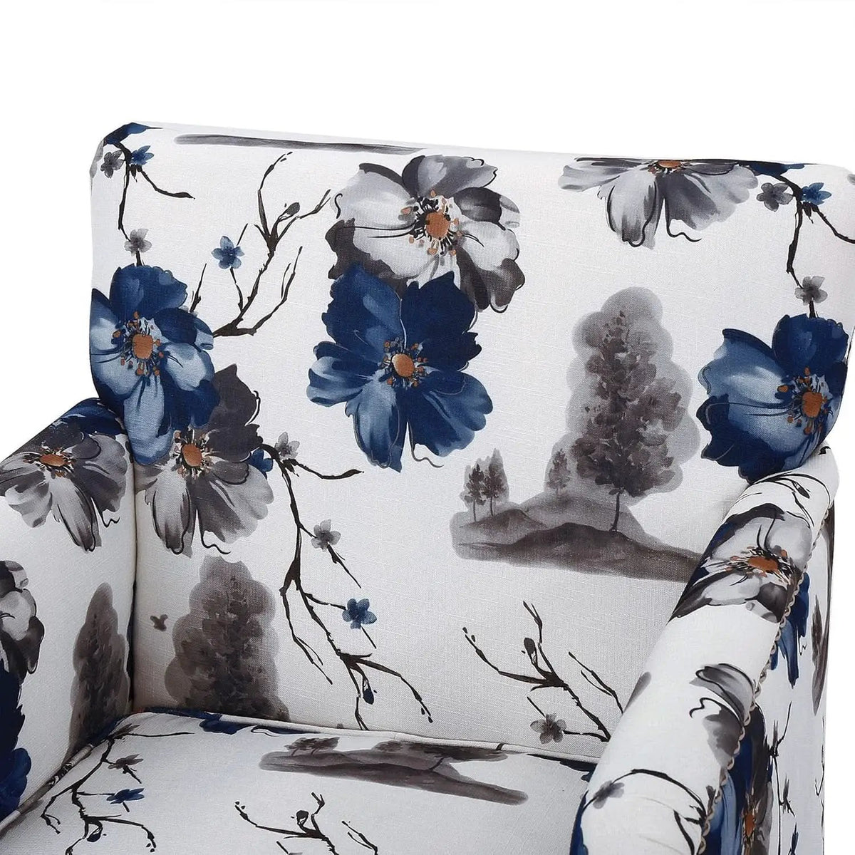 Boaz Floral Print Fabric Club Chair 32 Inch Depth Polyester from PriceLows™
