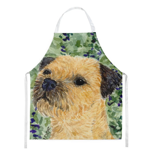 Kitchen Apron | Bib Style Unisex | 27"W x 30"H | Border Terrier