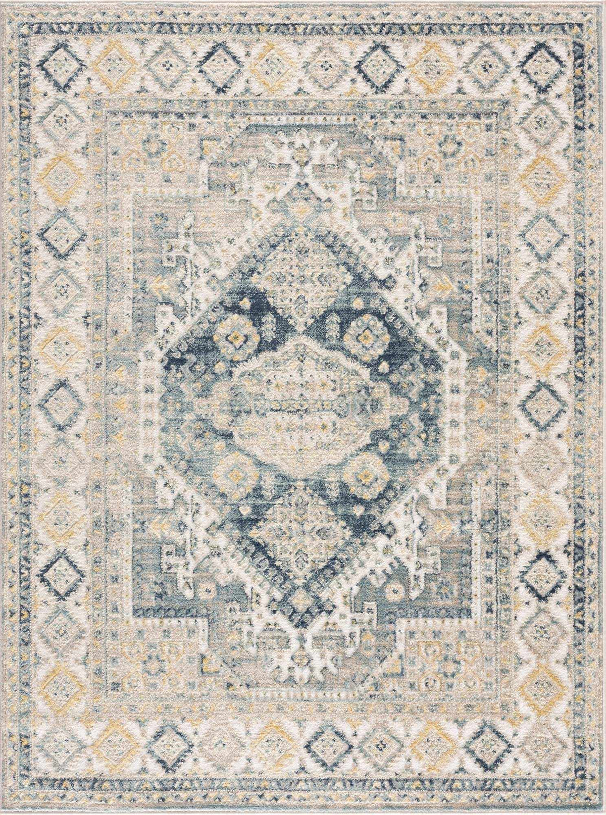 Brend Blue Medallion Area Rug from PriceLows™