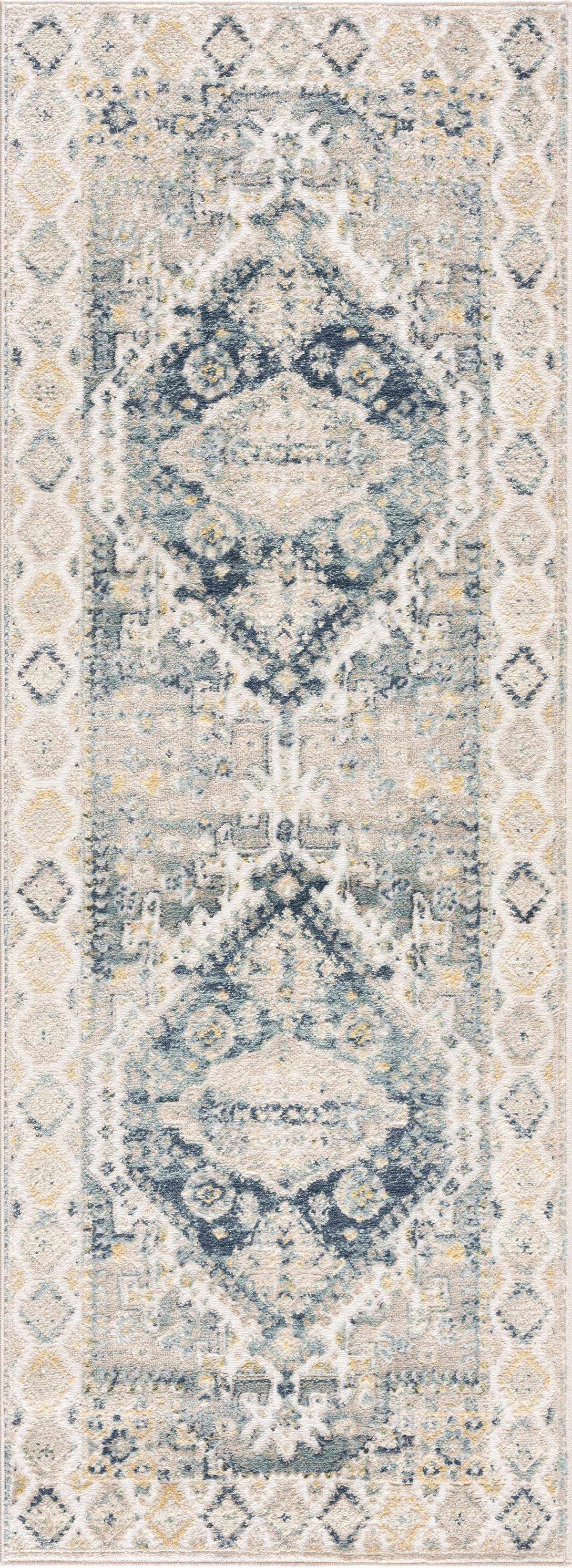 Brend Blue Medallion Area Rug from PriceLows™