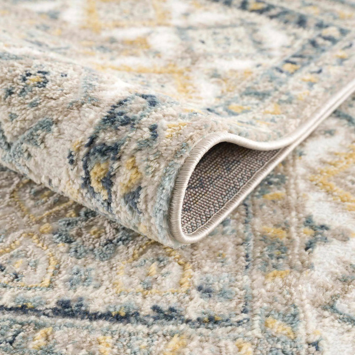 Brend Blue Medallion Area Rug from PriceLows™
