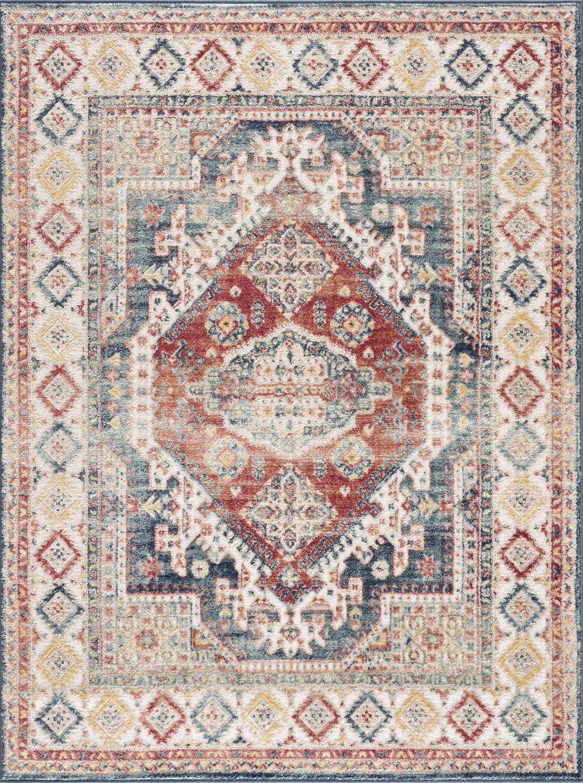 Brend Rust Medallion Area Rug from PriceLows™