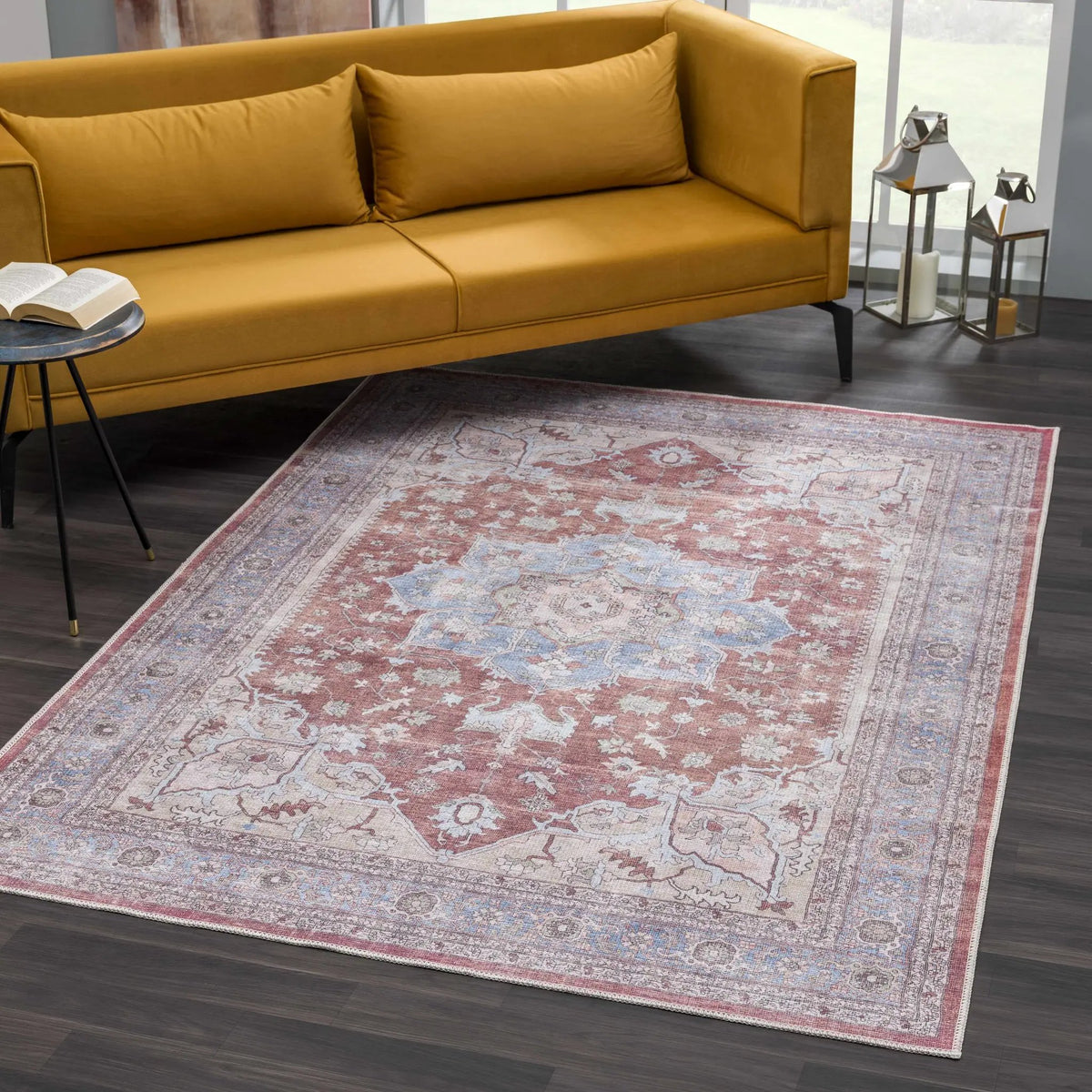 Brown Bagamanoc Medallion Washable Area Rug from PriceLows™