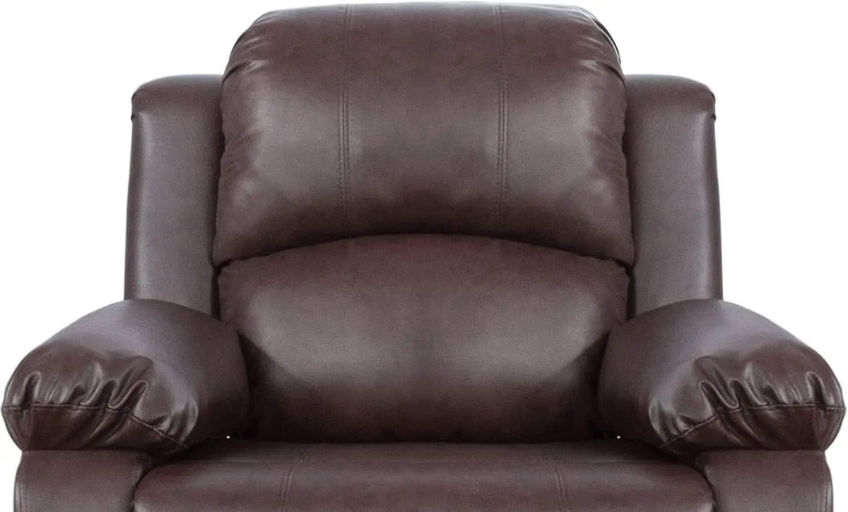 Brown Bonded Leather Manual Reclining Living Room Sofa Set from PriceLows™