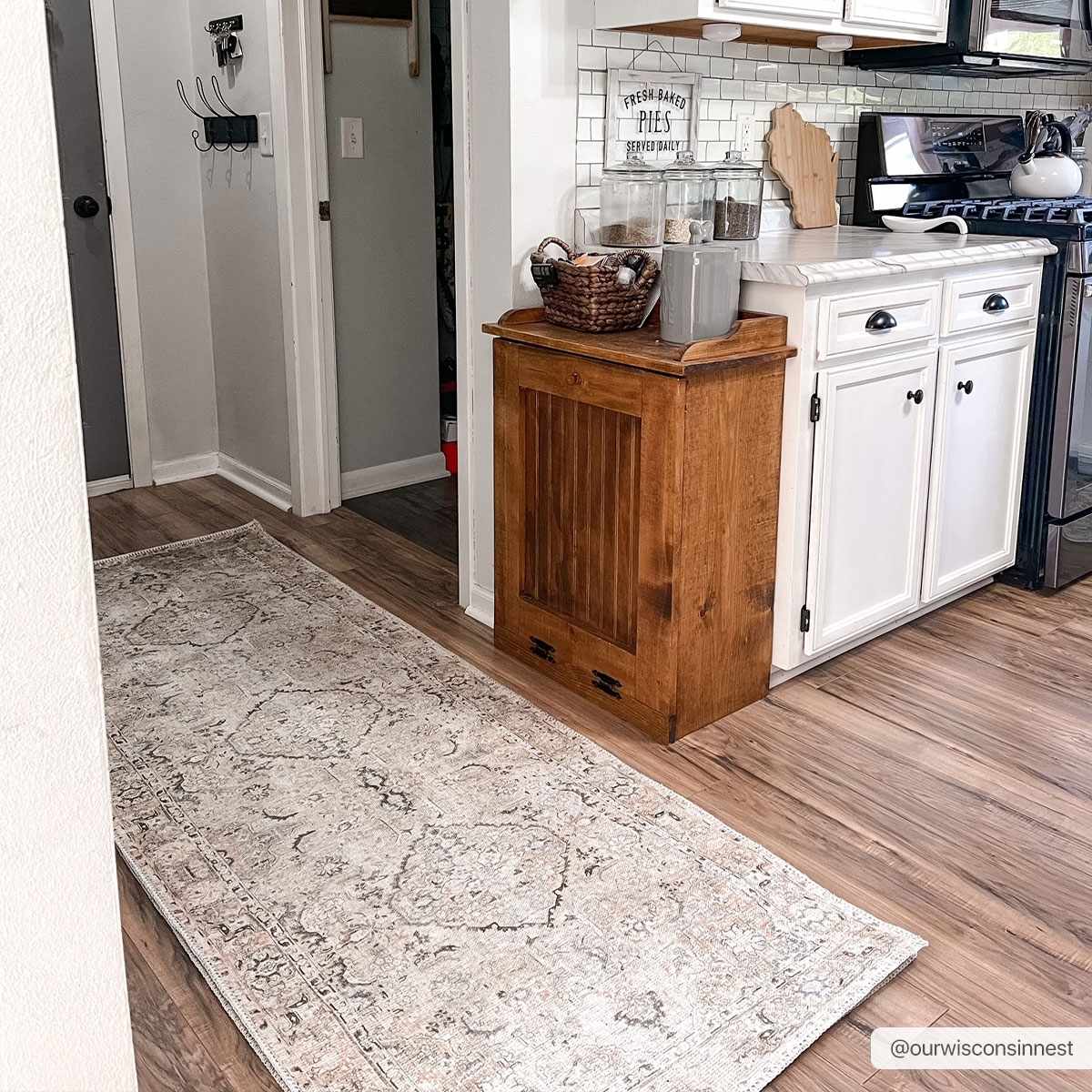 Brown Standon Vintage Washable Area Rug from PriceLows™