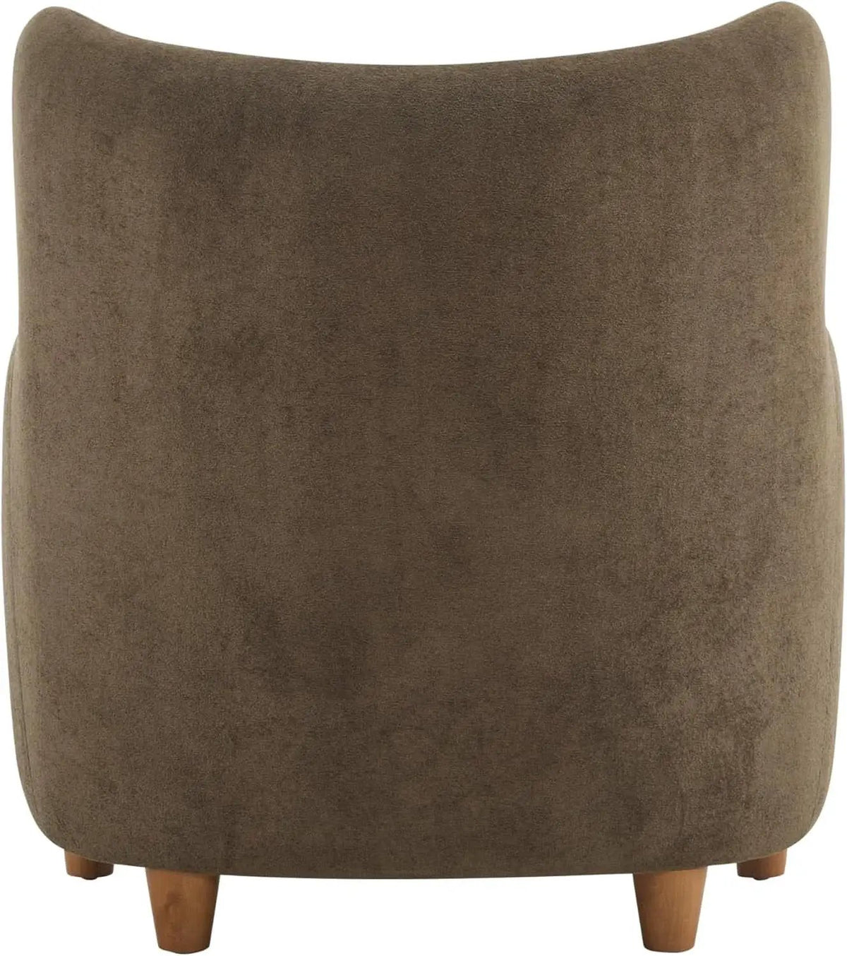 Brown Velvet Wingback Chair With Contoured Backrest from PriceLows™