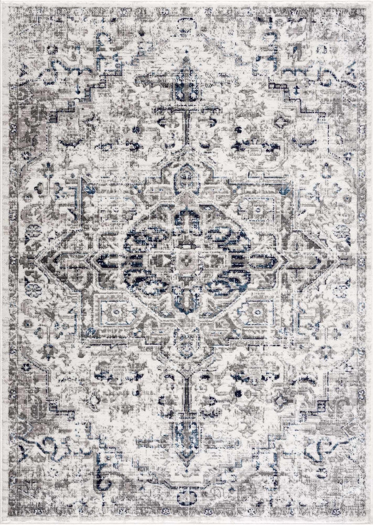 Buenaventura Cream & Navy Area Rug from PriceLows™