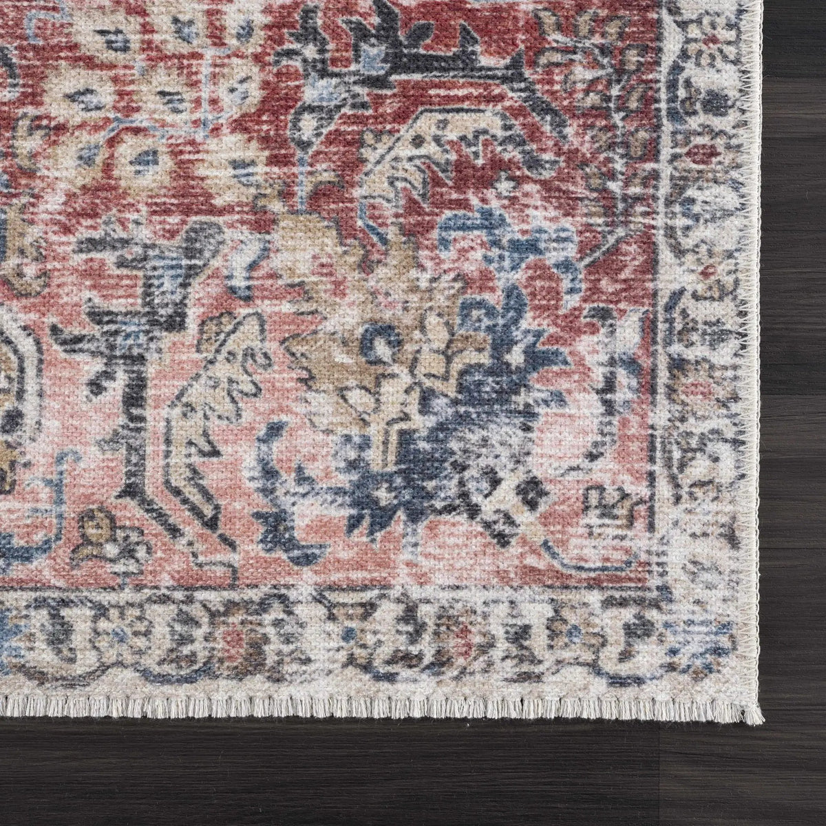 Burgundy Holi-2303 Washable Area Rug from PriceLows™