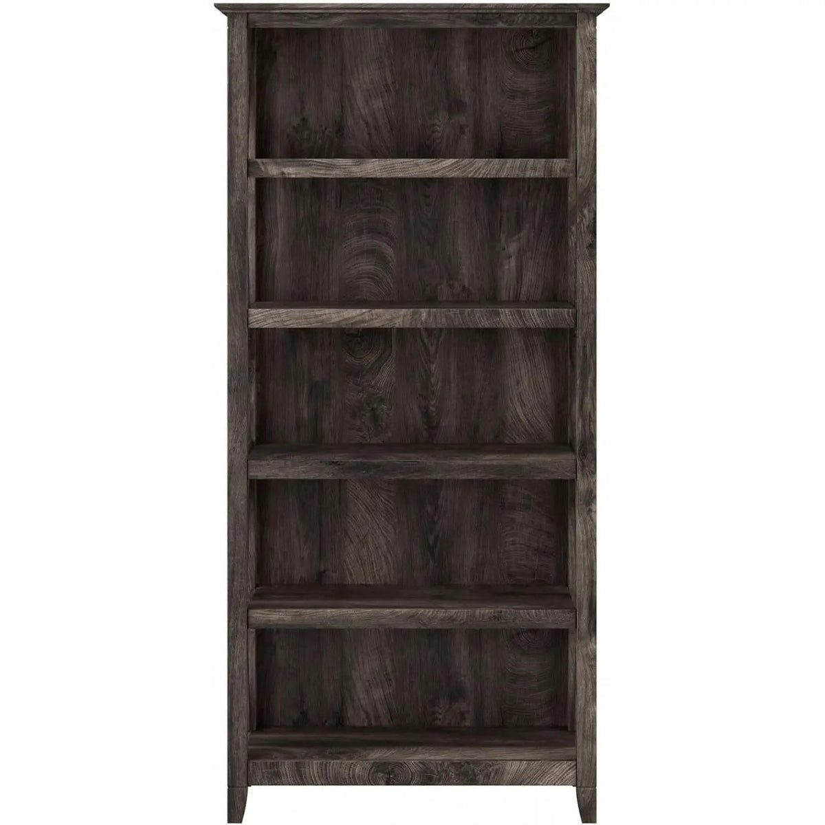Bush Furniture Tall 5 Shelf Bookcase Dark Gray Hickory from PriceLows™