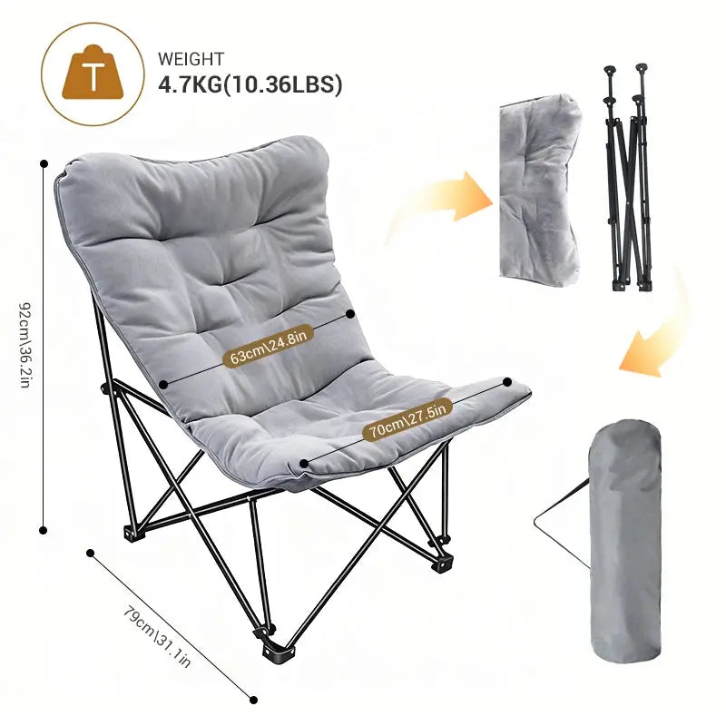 WESTTUNE Camping Butterfly Chair Portable Folding Beach Chair High Load-Bearing Outdoor Lounge Chair for Picnic Fishing Travel from PriceLows™