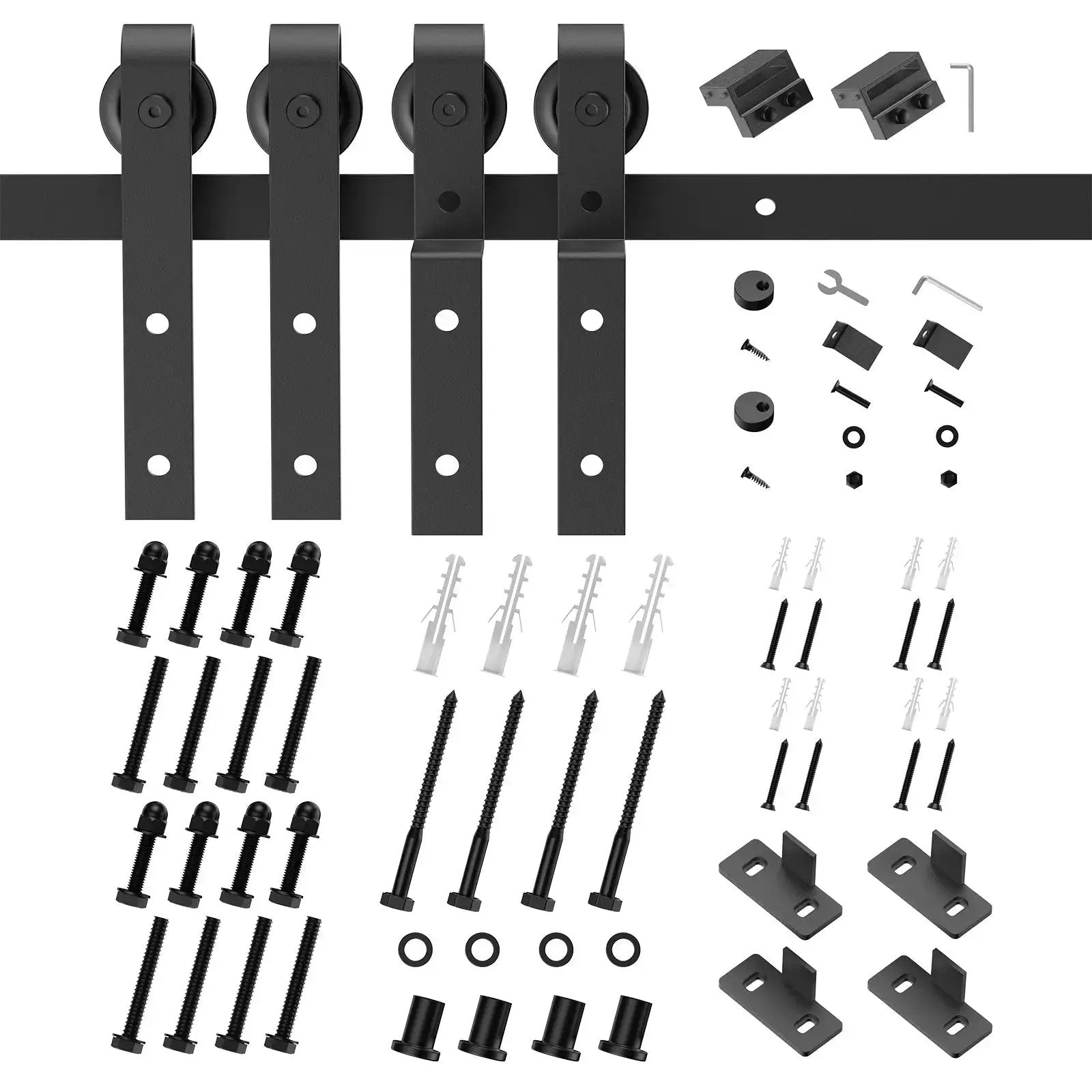 Bypass Sliding Barn Door Hardware Kit Basic J Pulley (No Door) from PriceLows™