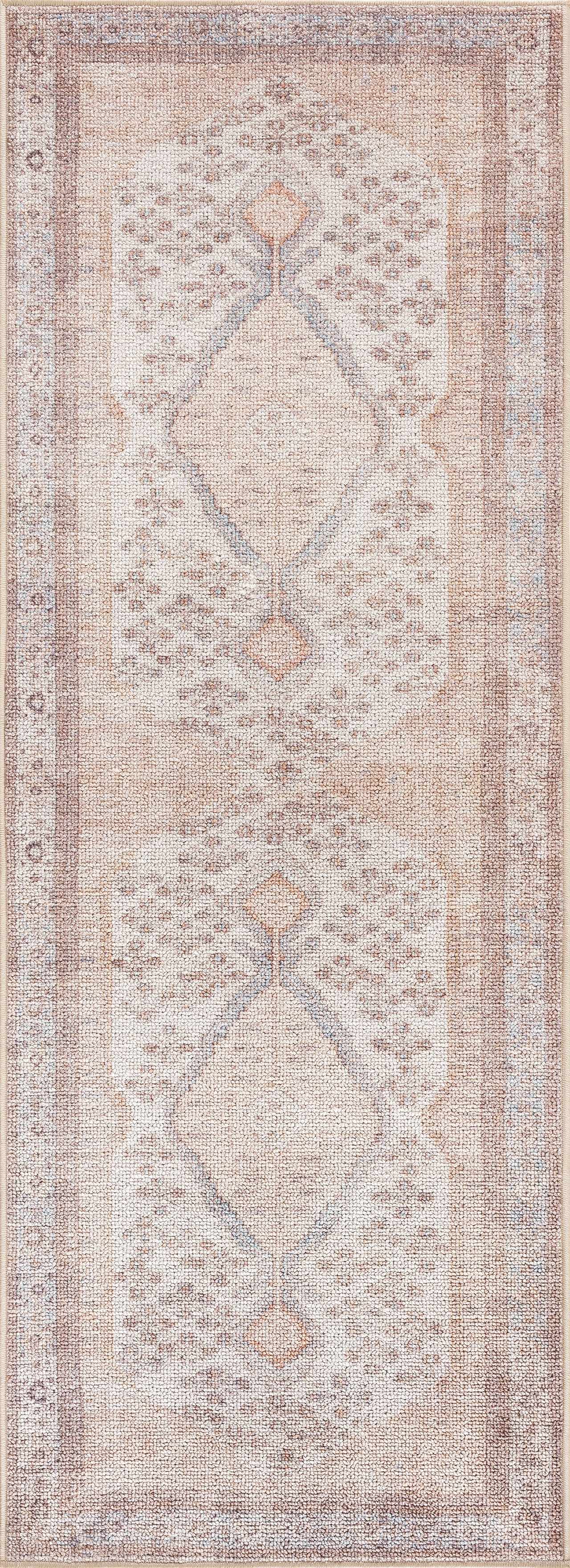 Analu Peach Washable Area Rug from PriceLows™