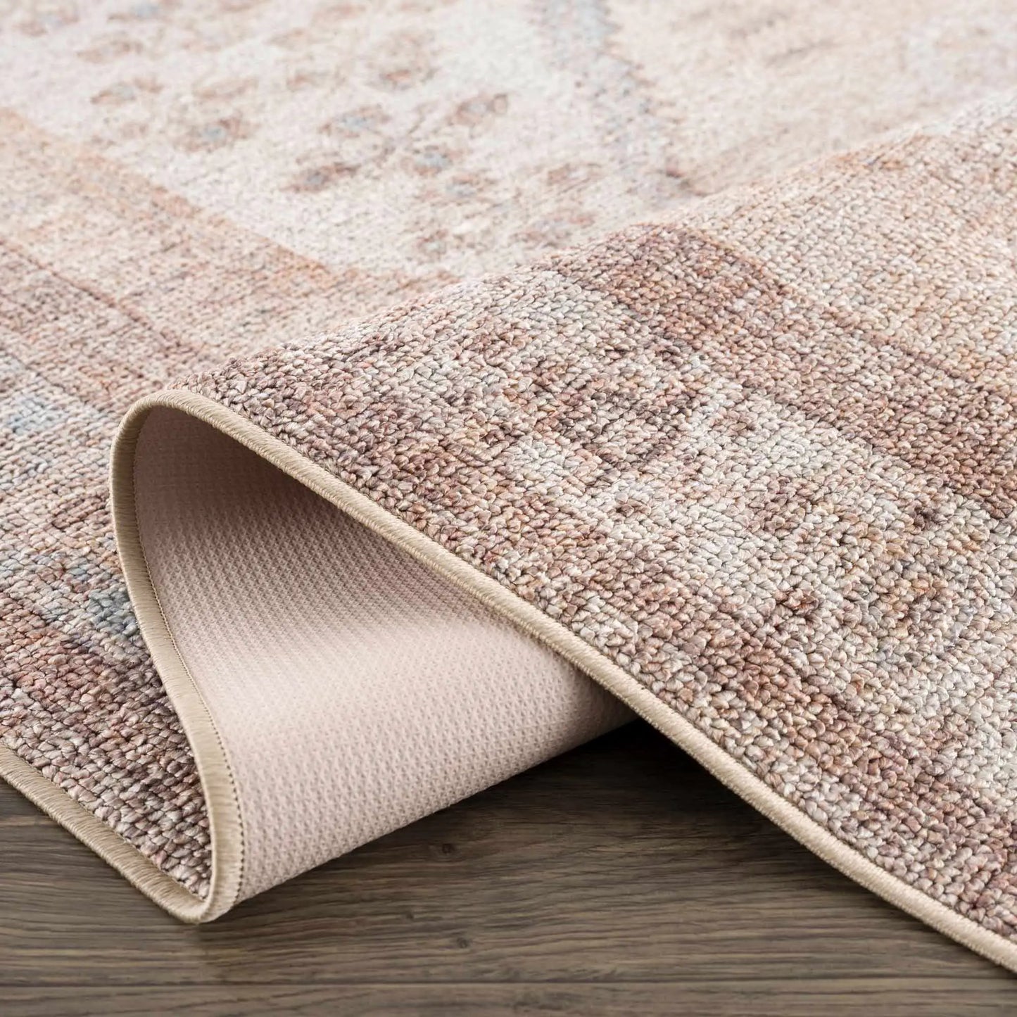 Analu Peach Washable Area Rug from PriceLows™