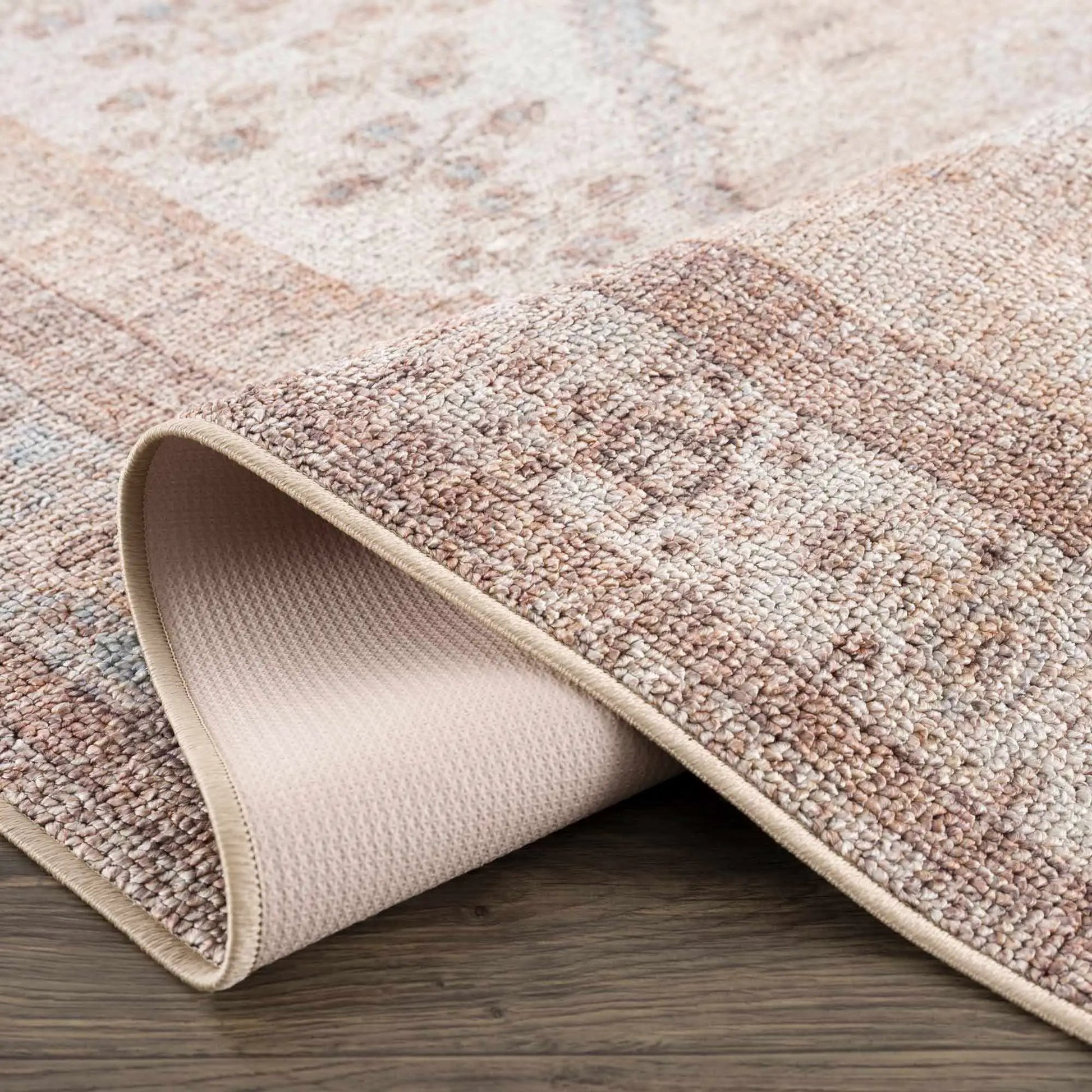 Analu Peach Washable Area Rug from PriceLows™