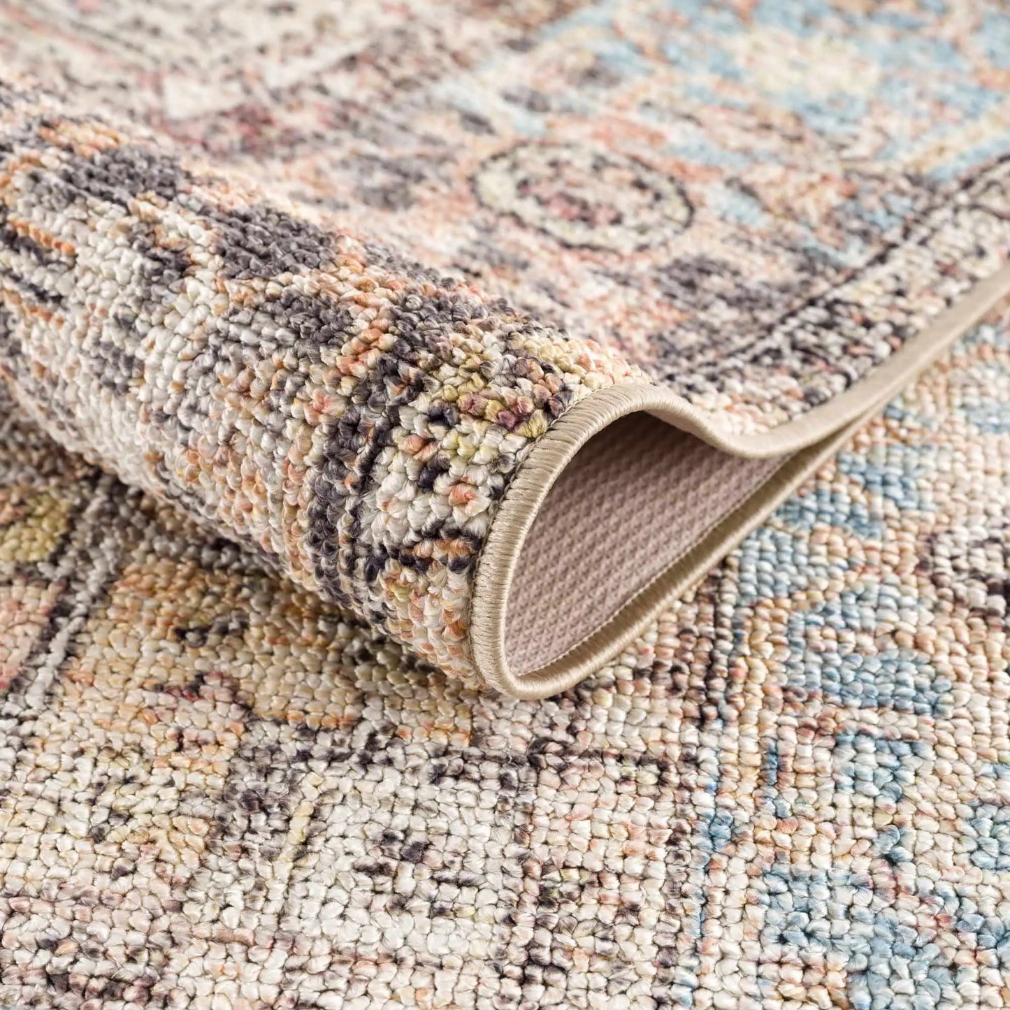 Beck Peach Washable Area Rug from PriceLows™
