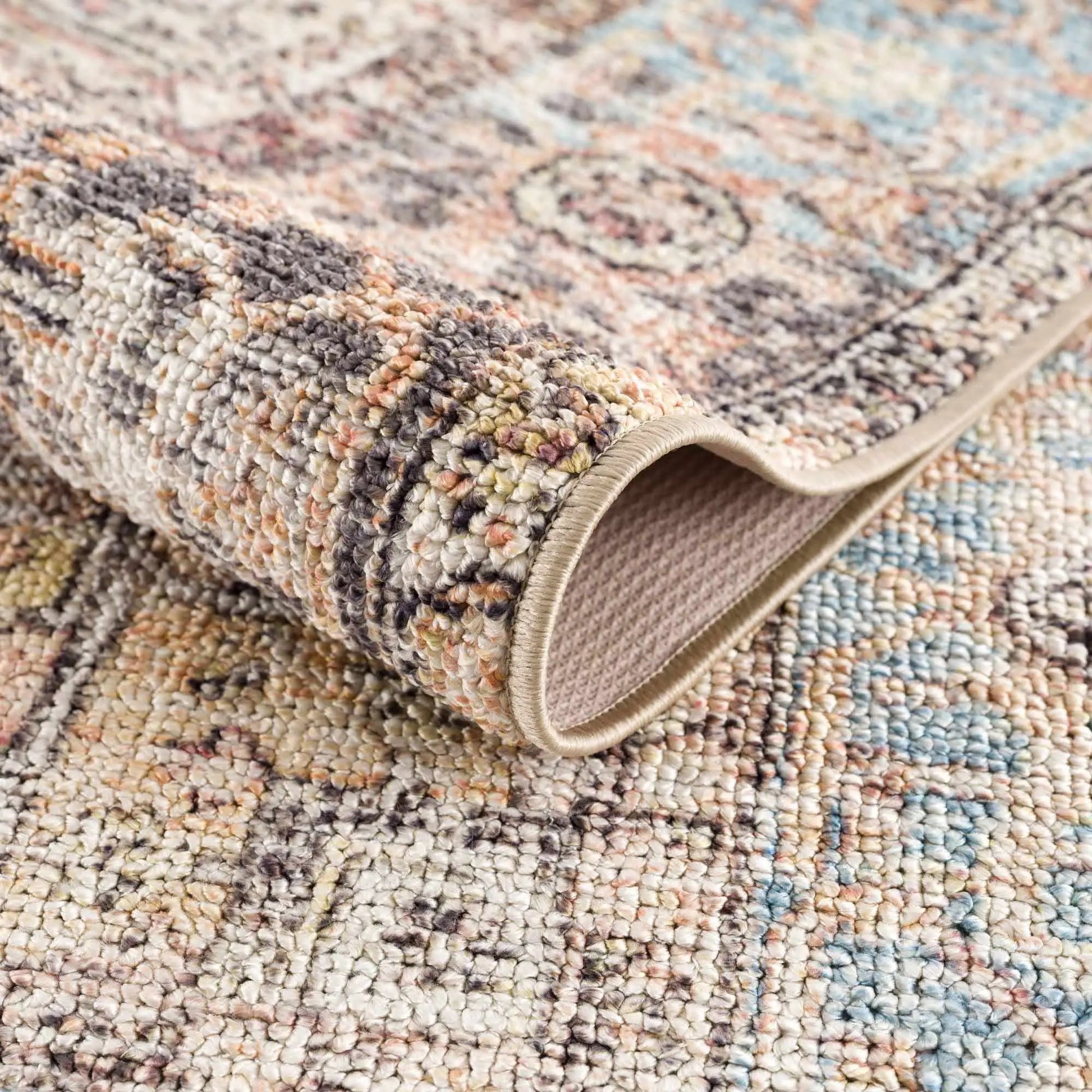 Beck Peach Washable Area Rug from PriceLows™