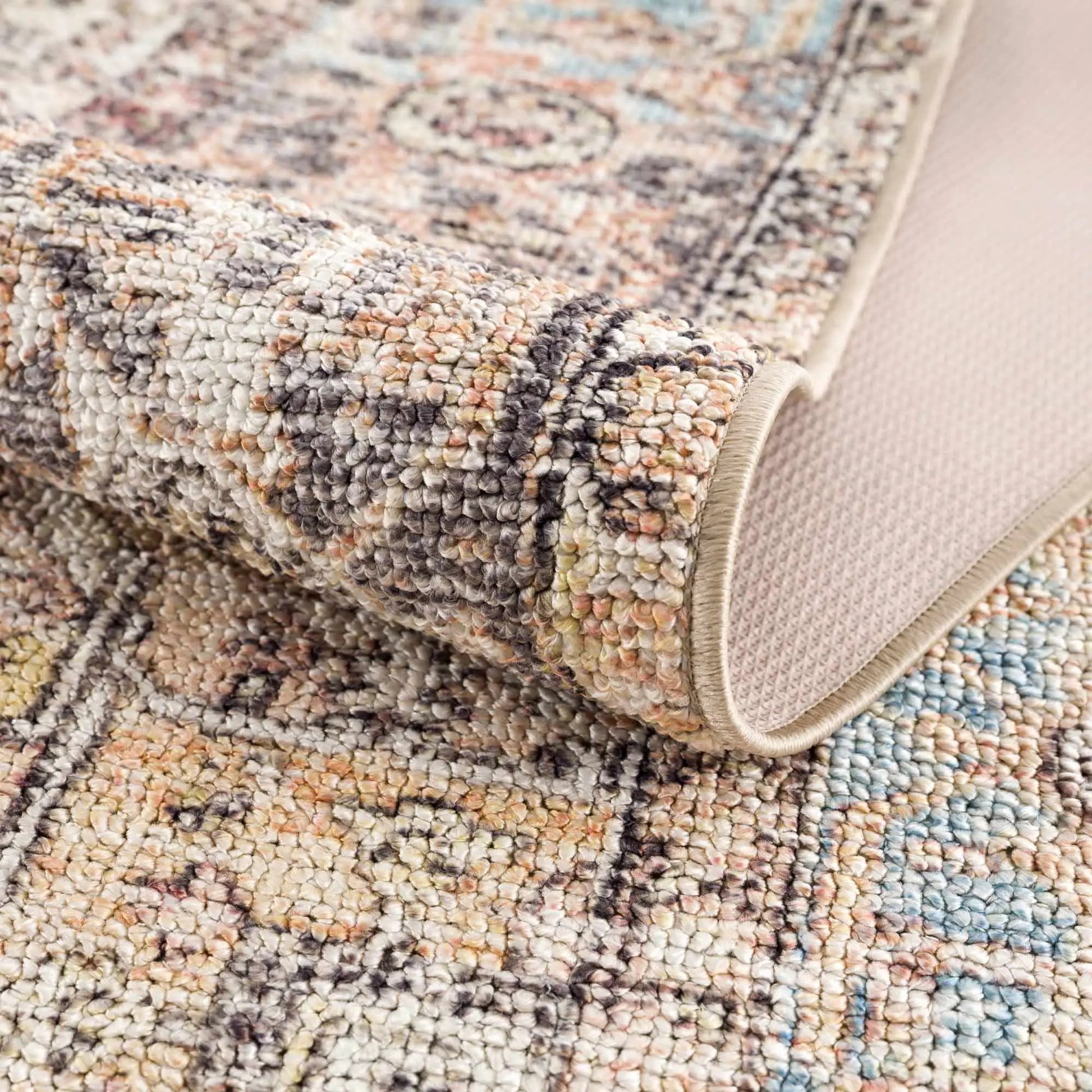 Beck Peach Washable Area Rug from PriceLows™