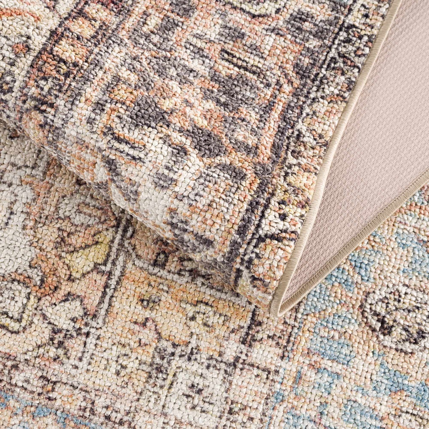 Beck Peach Washable Area Rug from PriceLows™