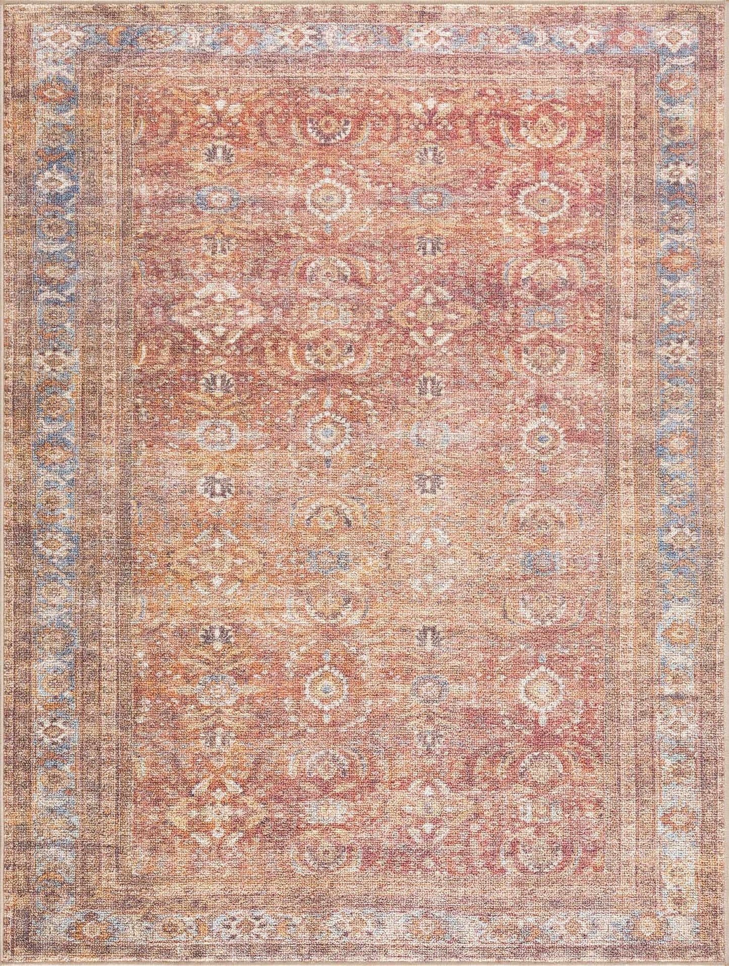 Anshu Peach Washable Area Rug from PriceLows™