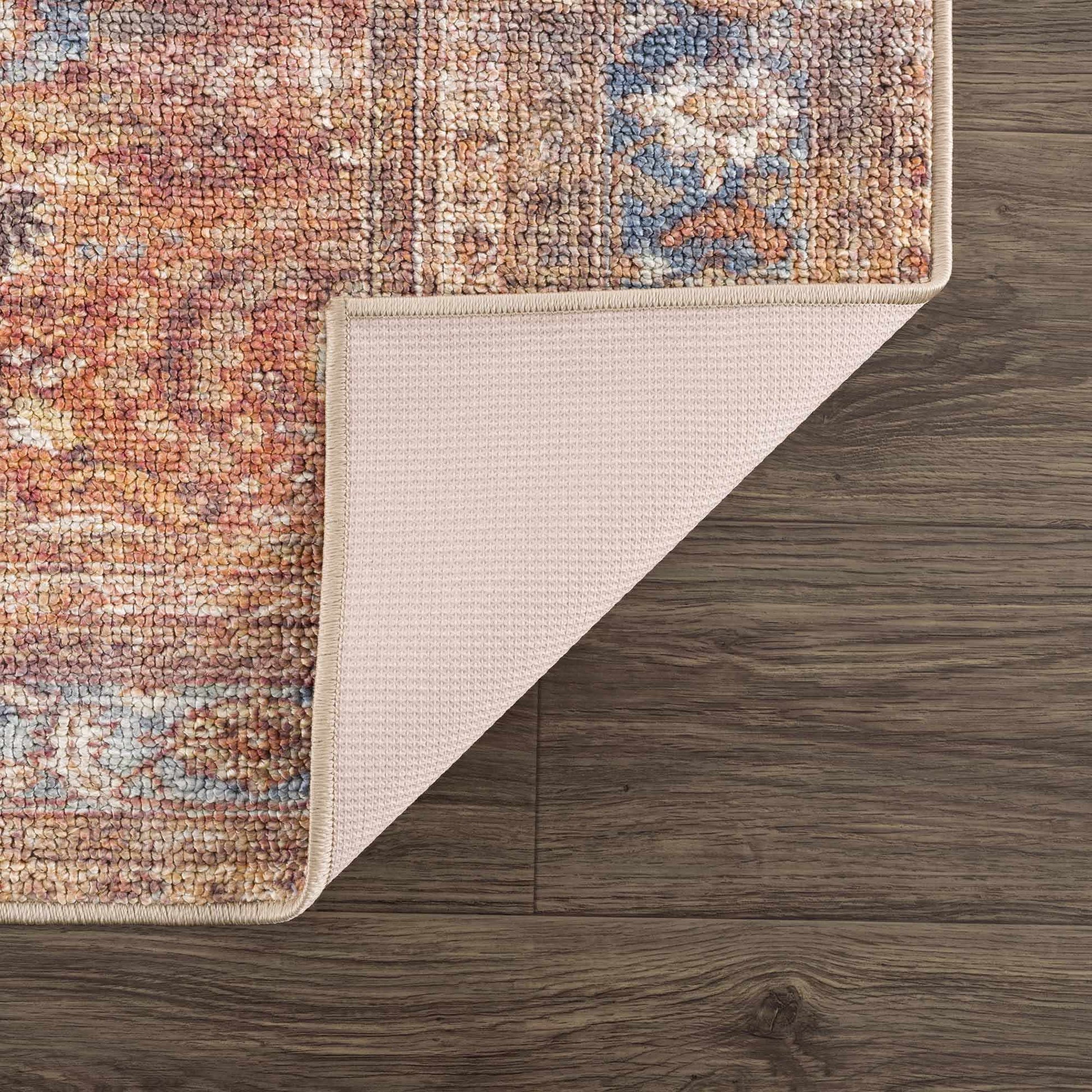 Anshu Peach Washable Area Rug from PriceLows™